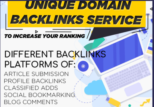 100 Unique Domain High Authority Backlinks